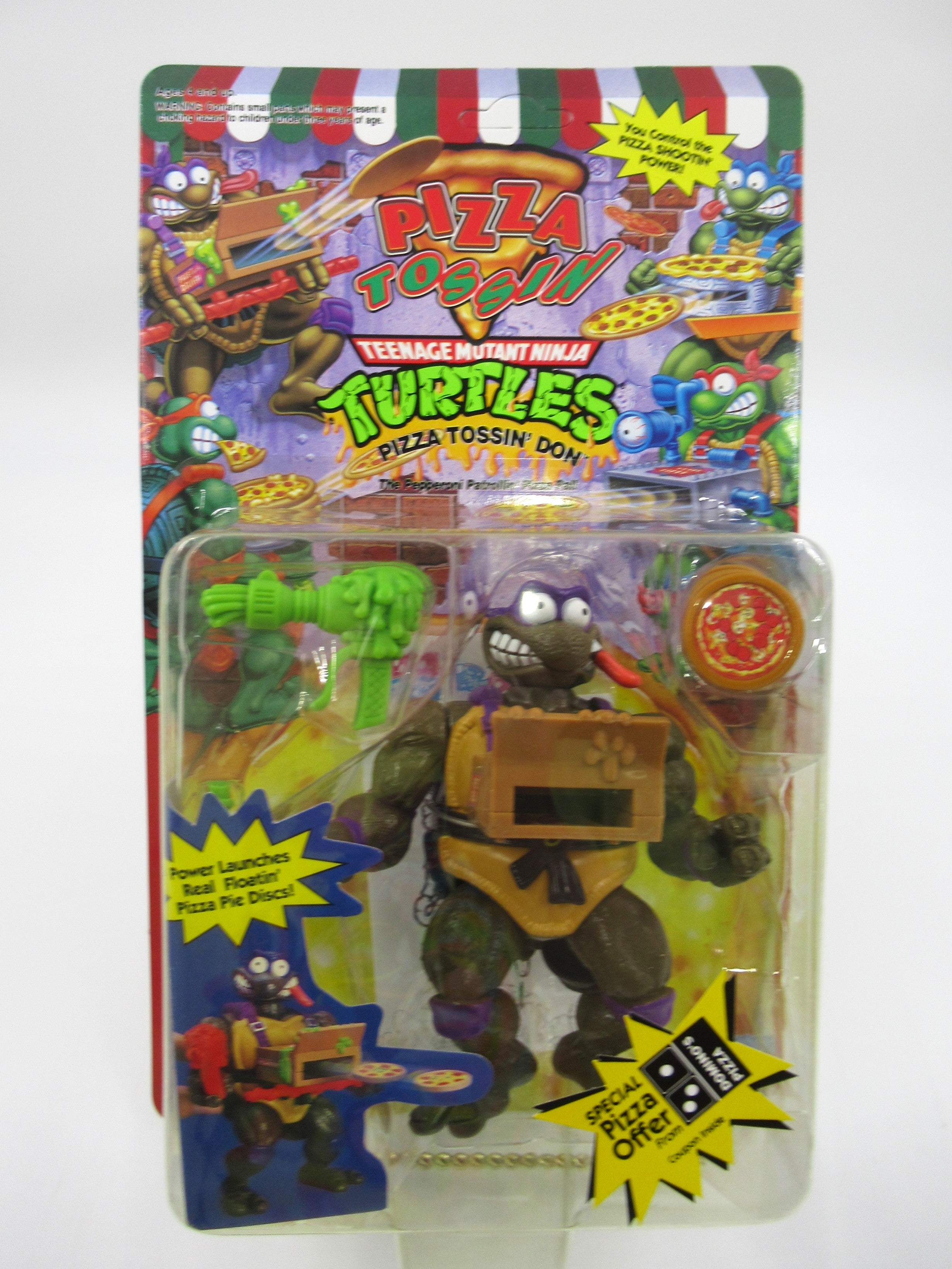Teenage Mutant Ninja Turtle Pizza Tossin' Donatello (Green Weapons) 5" Figure TMNTs - Playmates (1994)